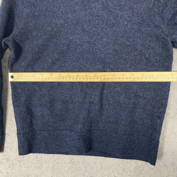 The Commons Sweater Mens XL Navy Blue 100% Merino Wool Pullover V Neck Classic - Picture 3 of 10